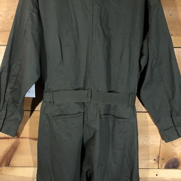 NWT Good American Jumpsuit One Piece Full Zip Womens Size 6 Cargo Military - Picture 12 of 13